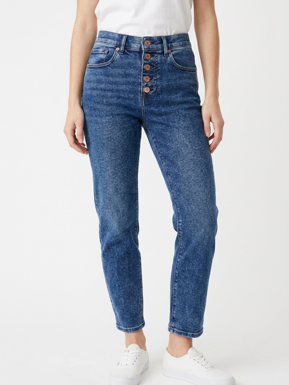 EXPRESS | Super High-Rise Button-Fly Mom Jeans Women’s Size 8 Petite
